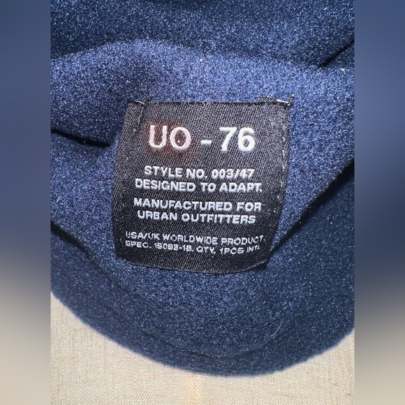 Urban Outfitters UO 76 Fleece Gaiter Scarf Neck Warmer Navy Blue - Picture 3 of 9